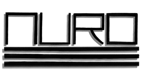 Black logo with 'NURO' text on a white background